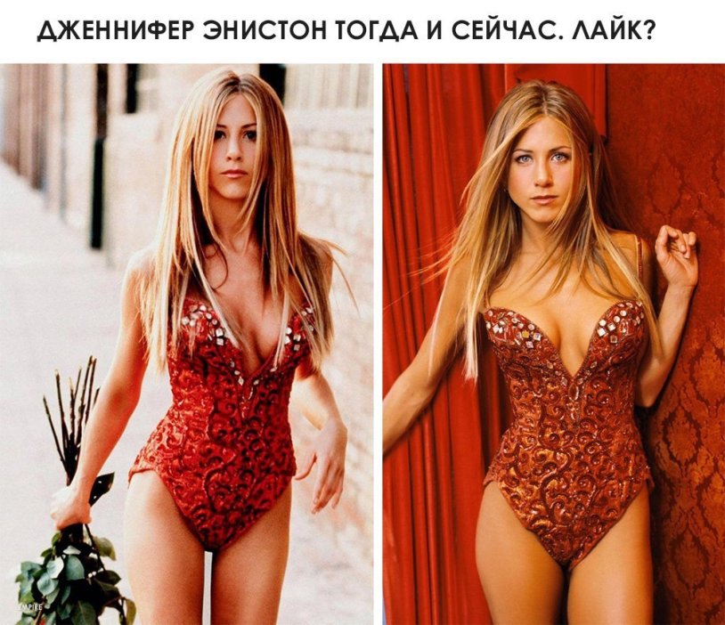Jennifer Aniston Figure in Youth and now