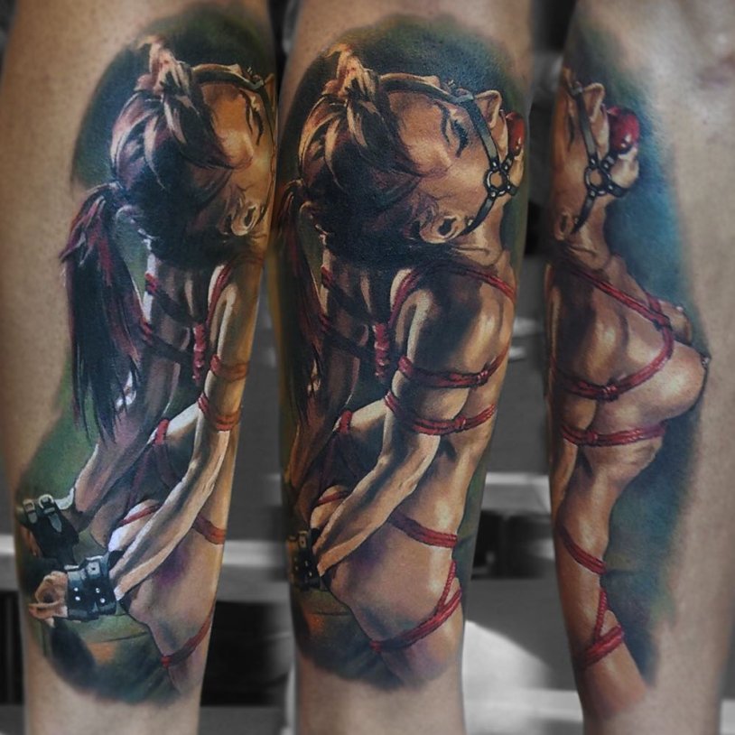 Fucking with Cock Rings Pin Up Sleeeve Tattoo