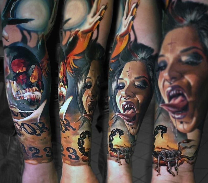 Valentina Ryabova Tattoo model