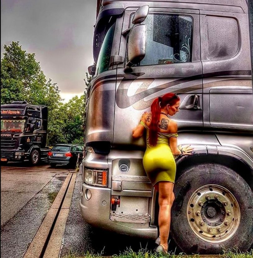 Beautiful girls and trucks