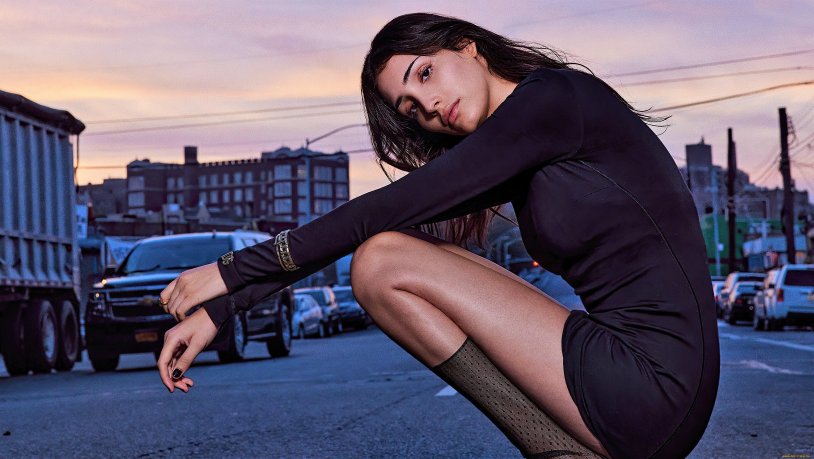 Girl in a dress underwater