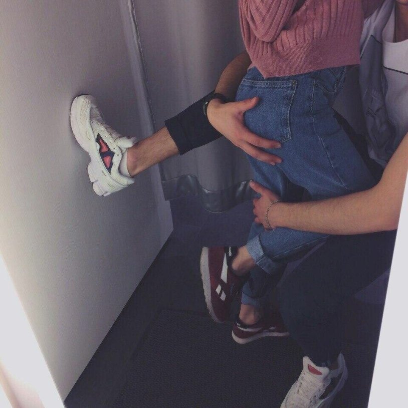 Top guy and girl without face