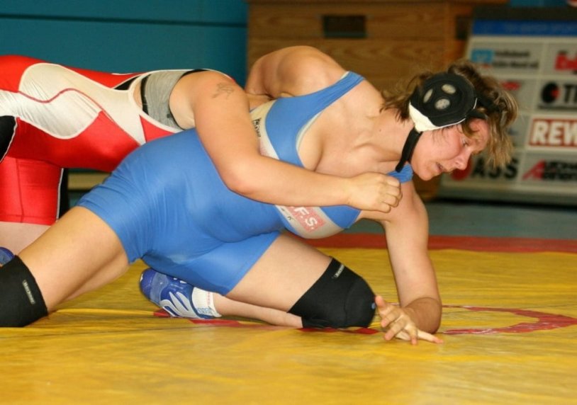 Woman's struggle with a woman