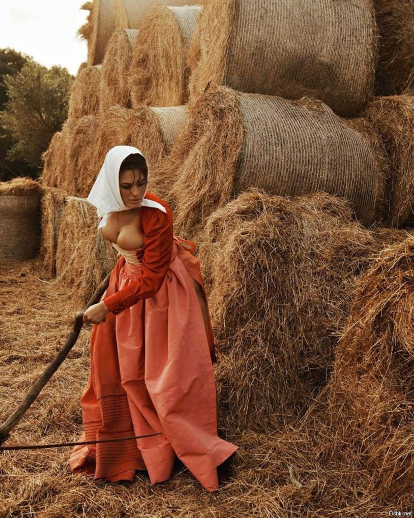 Photo shoot in the style of a peasant woman