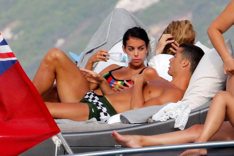 Irina Shayk and Cristiano Ronaldo on the beach