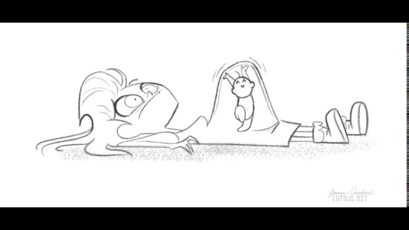 The kid is pushing in the GIF stomach