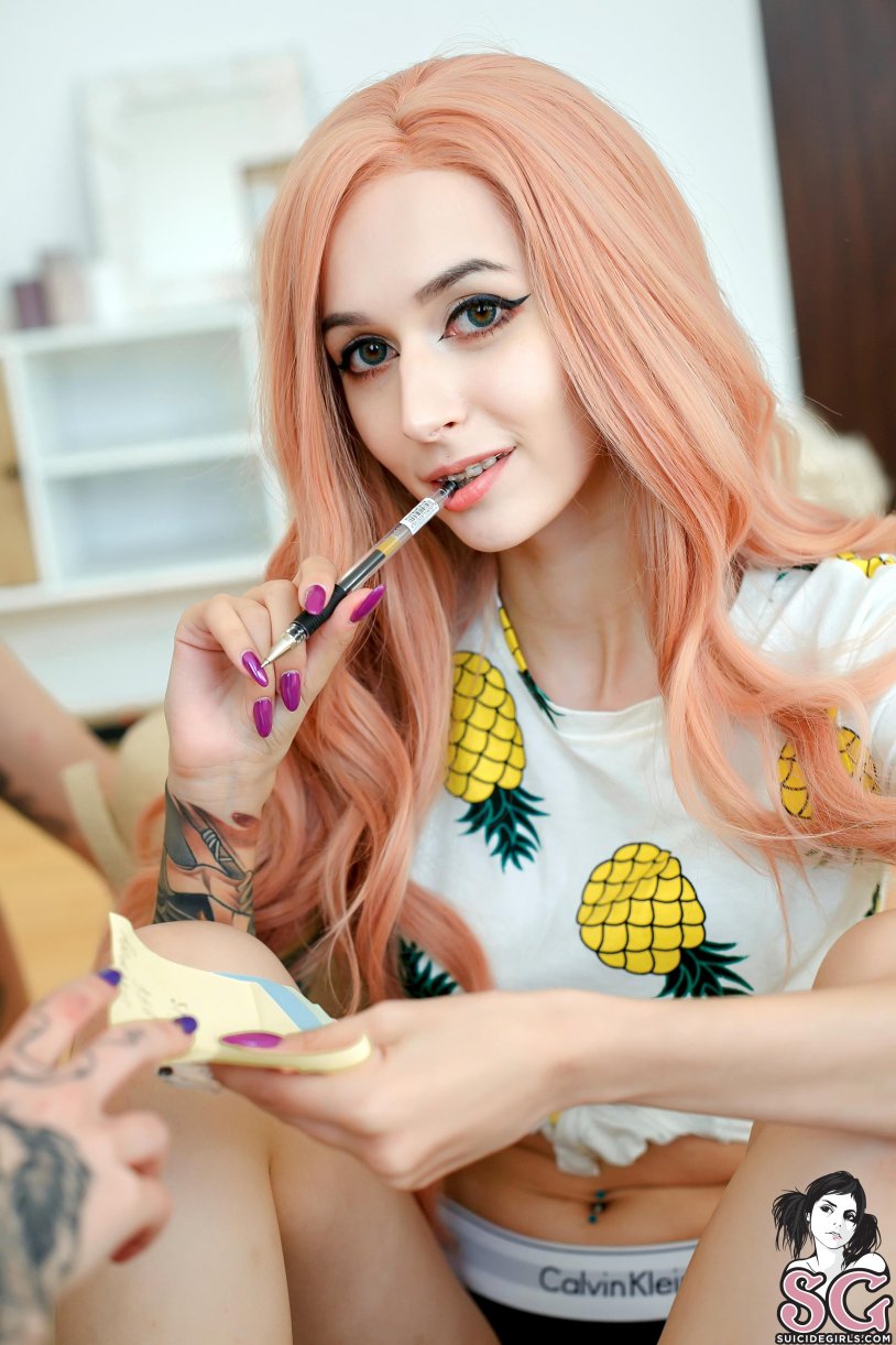 Purple Bitch with red hair Naked