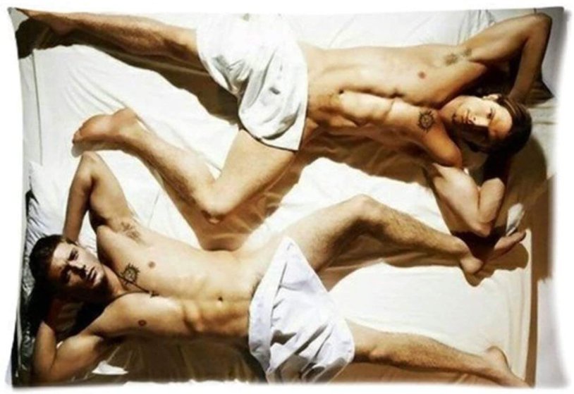 Jensen Ackles and Jared Padaleki without a T -shirt