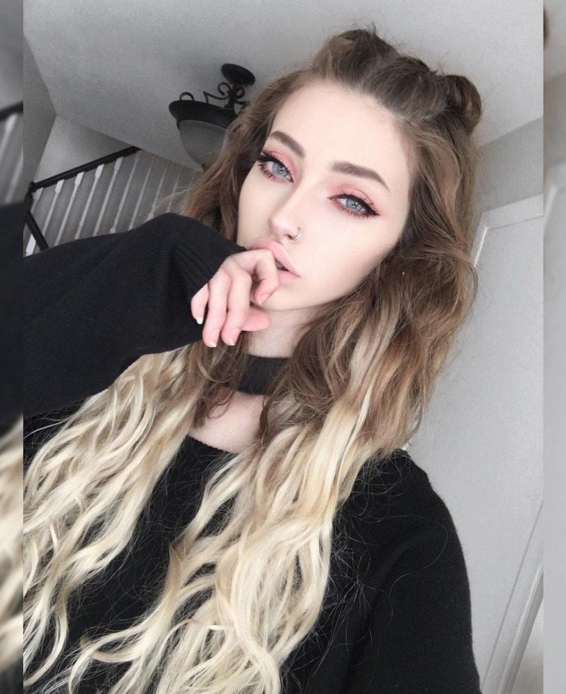 Sarah Marie Karda with white hair