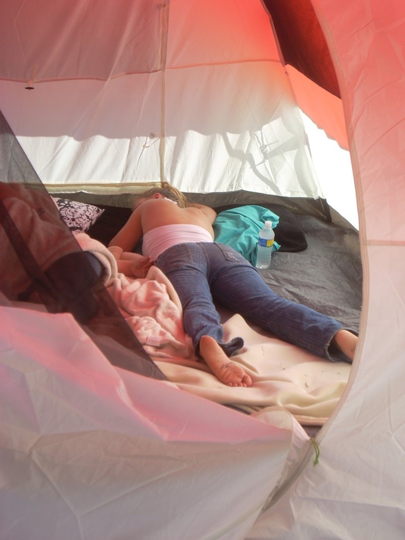 Peeping in a campsite