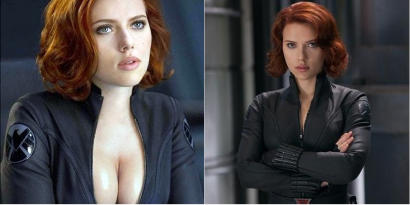 Scarlett Johansson as a black widow