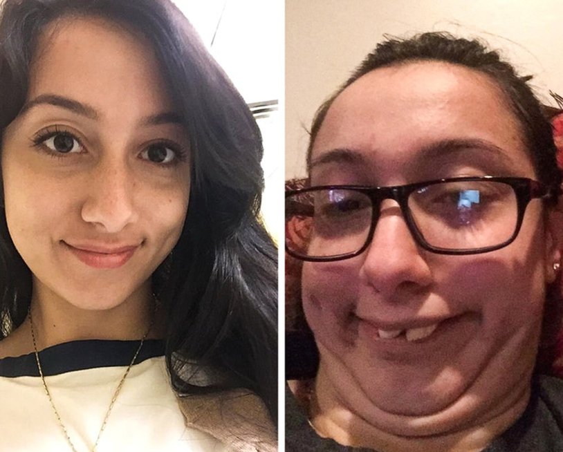 Not beautiful girl selfie