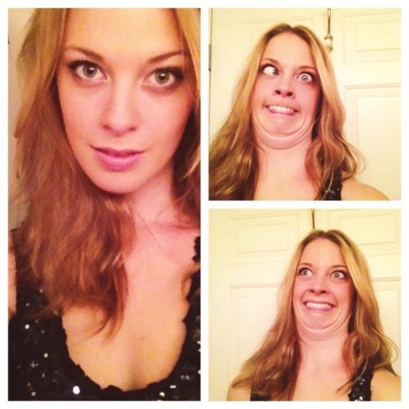 Selfie of ugly girls