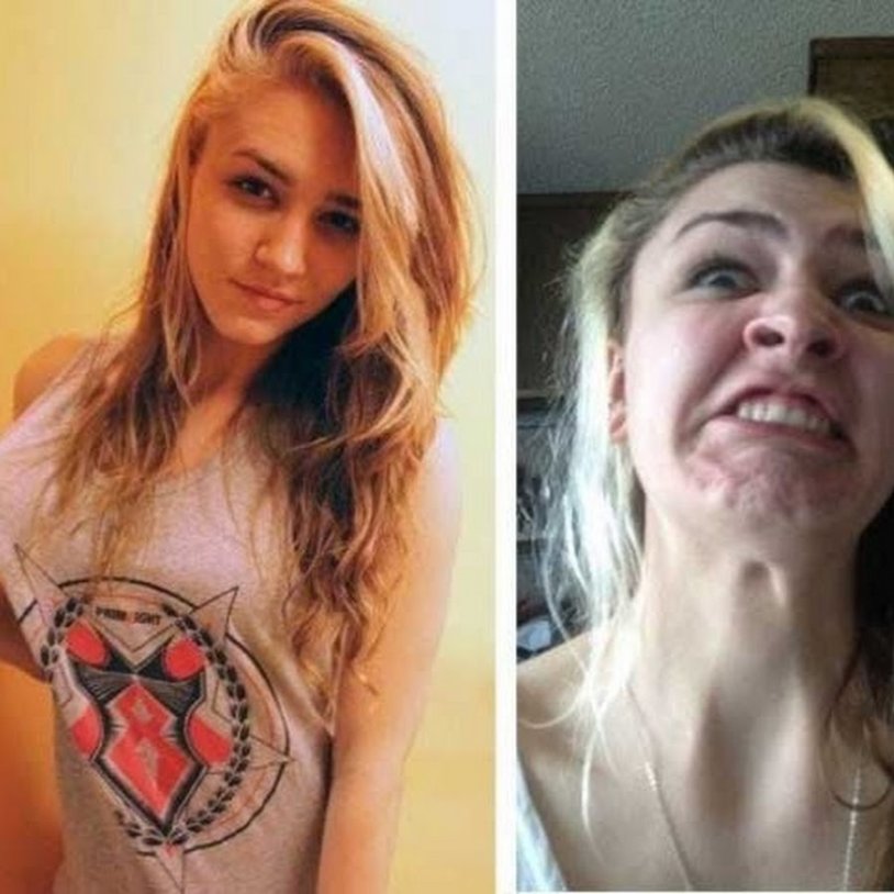 Beautiful girl became ugly