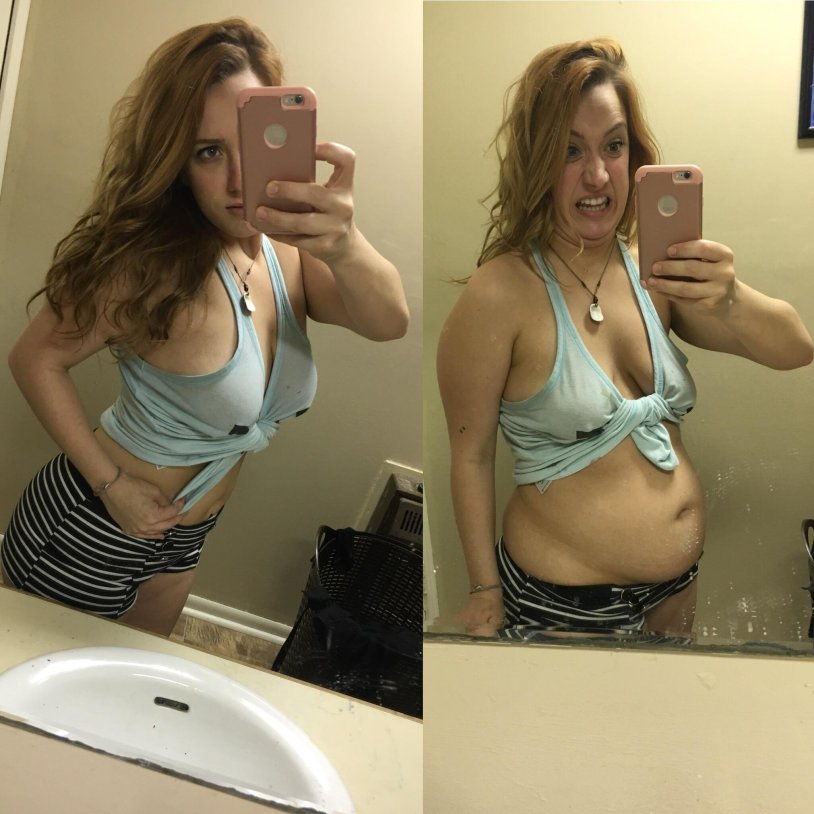 Selfies before and after