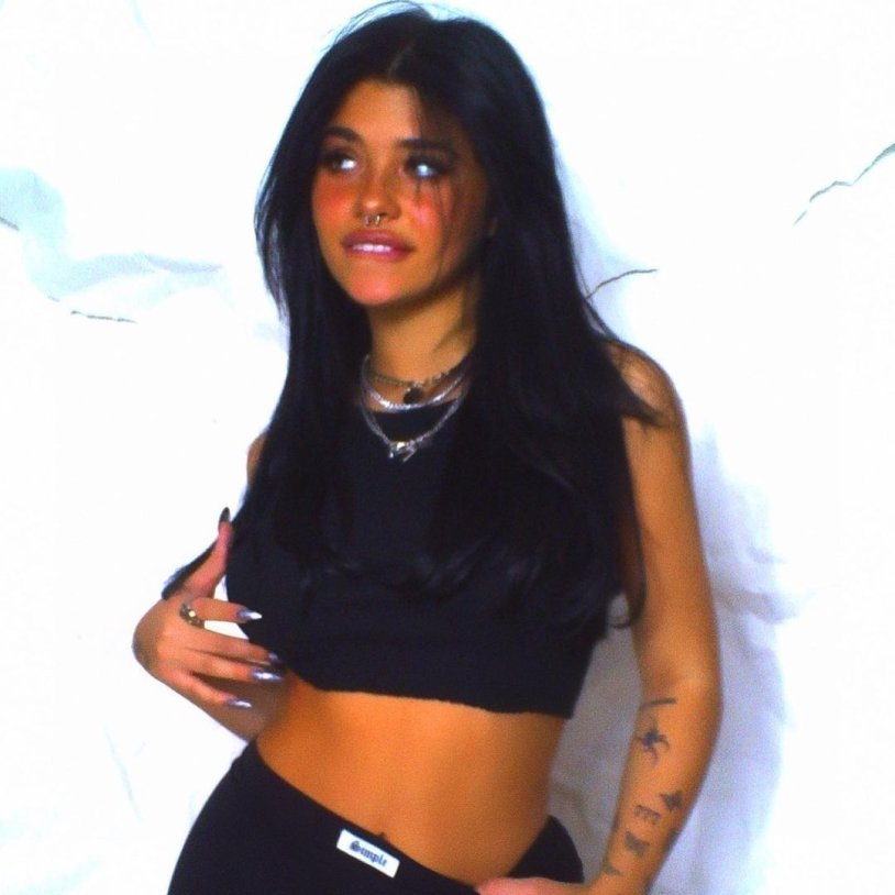 Nessa Barrett with black hair