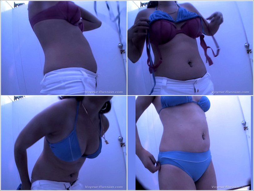 Hidden camera in a beach cabin