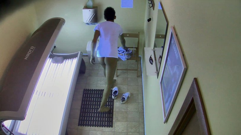 Hidden camera in solarium