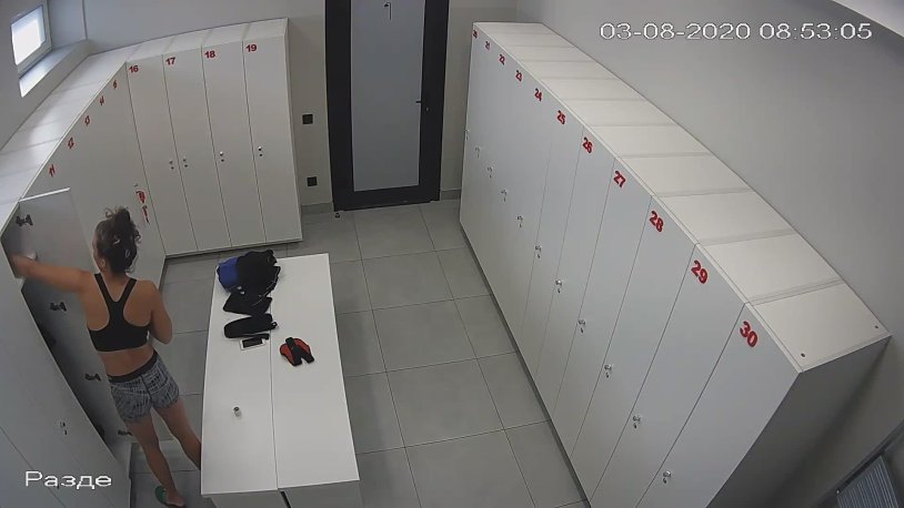 Hidden camera in female locker rooms