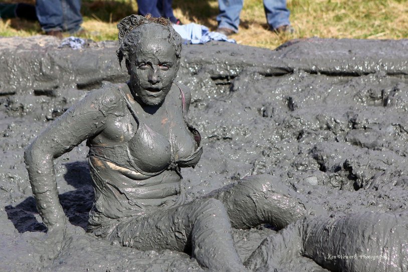 Girls in mud baths