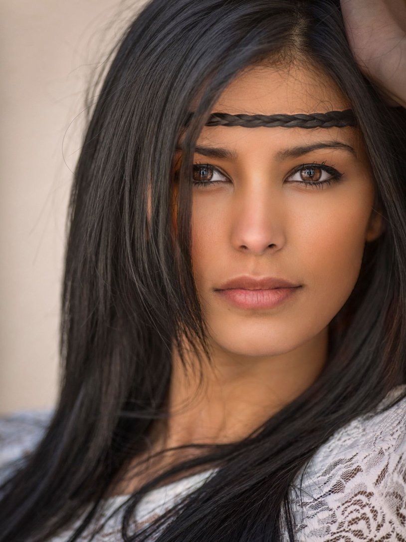 Beautiful dark -haired woman