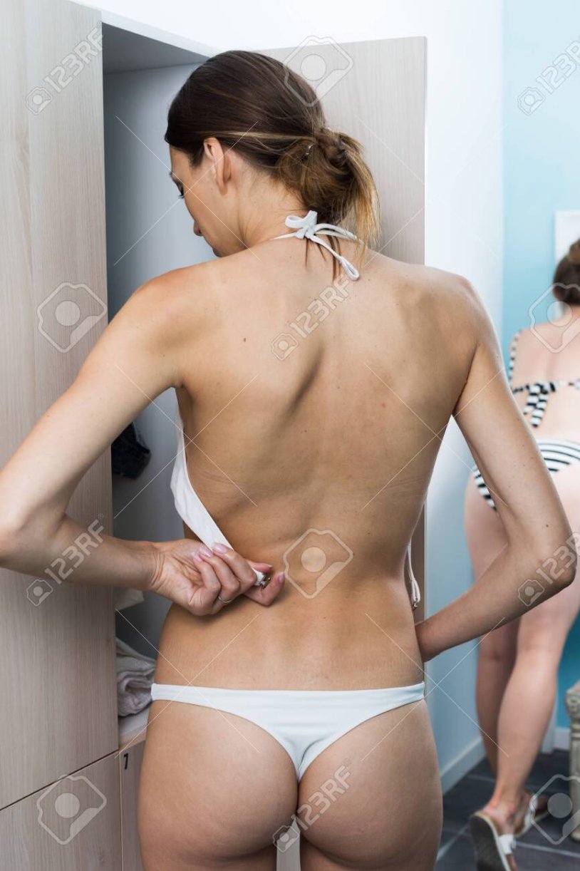 Girl in a locker room