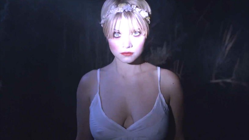 Sarah Jones in a swimsuit