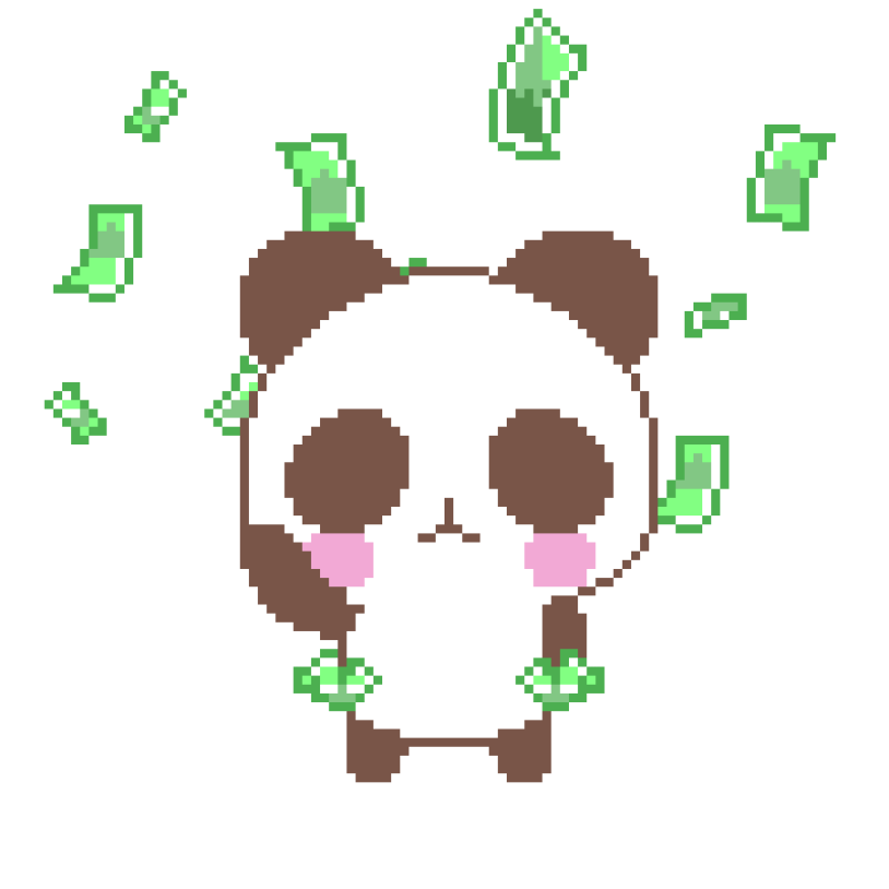 Cute pixels without a background