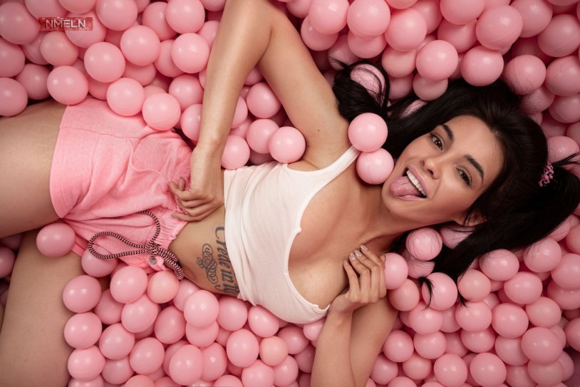 Girl sexy with balls