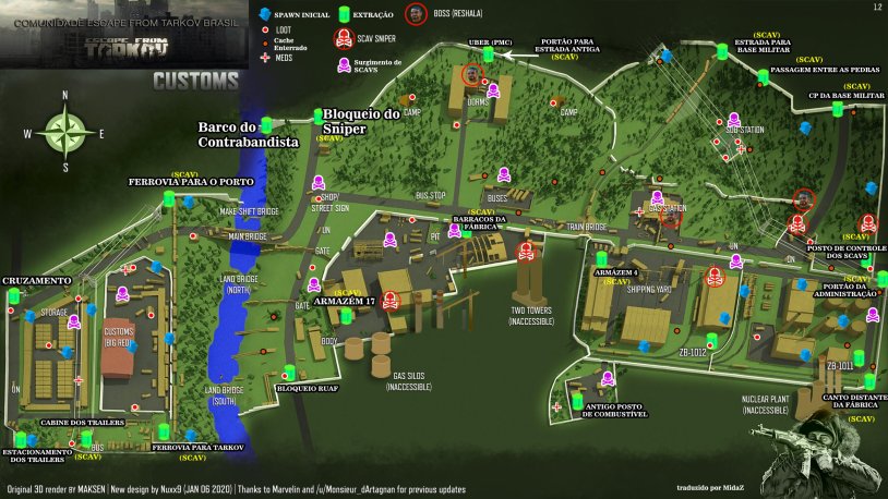 Escape from Tarkov Customs 2022 Map