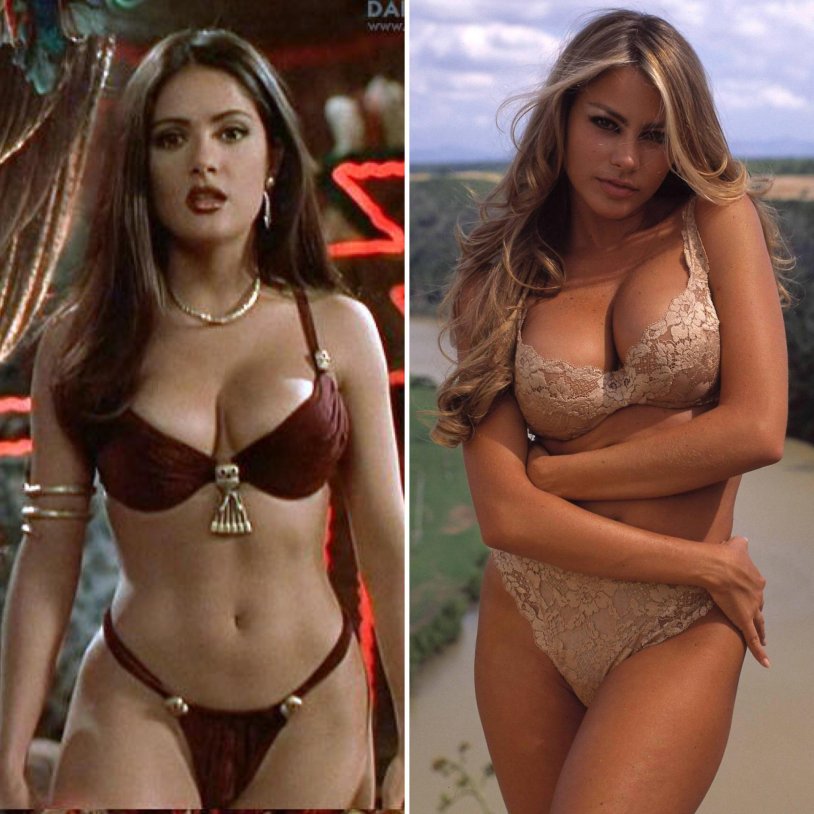 Sofia Vergar in a swimsuit in his youth