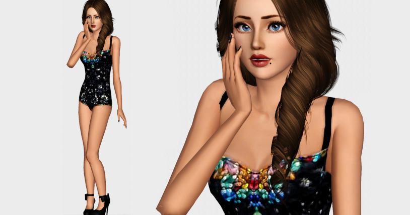 Sims 4 Girls in full height