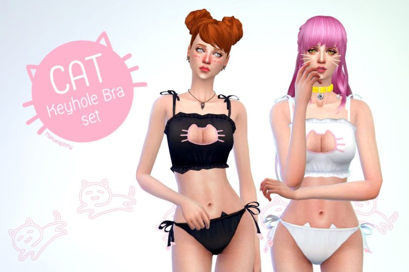 Cat Keyhole Bra Sims 4