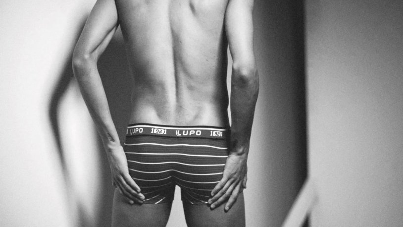 Boy in shorts from the back