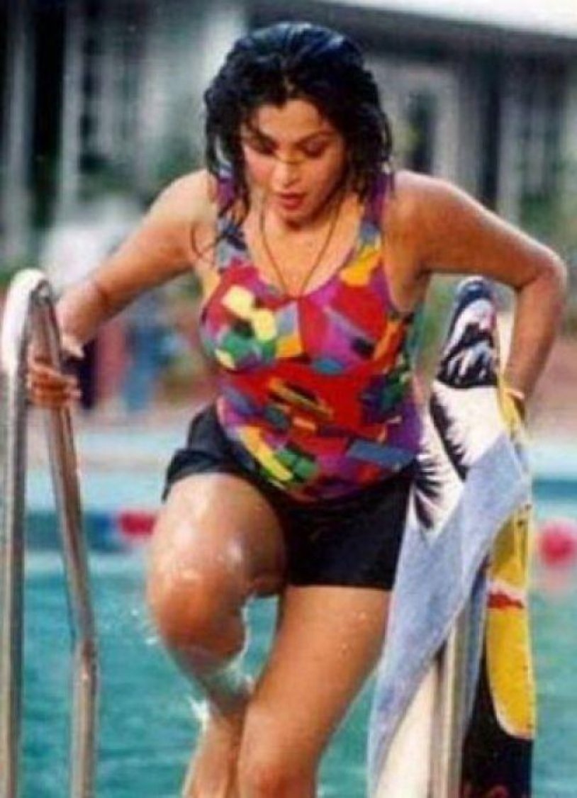 Ramya Krishna in a swimsuit