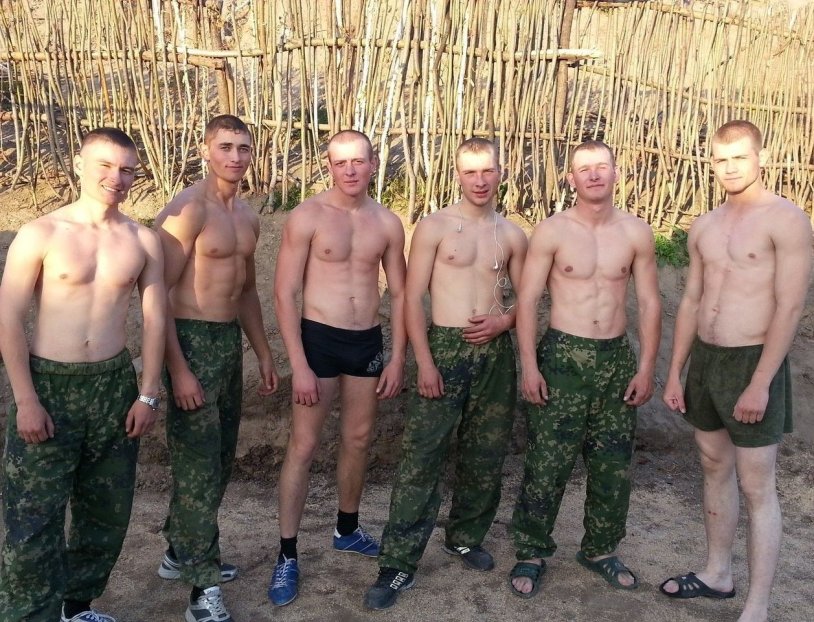 Russian guys in the army