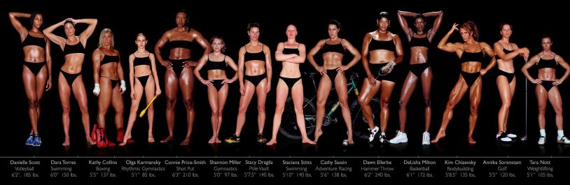 Figures of athletes of different sports