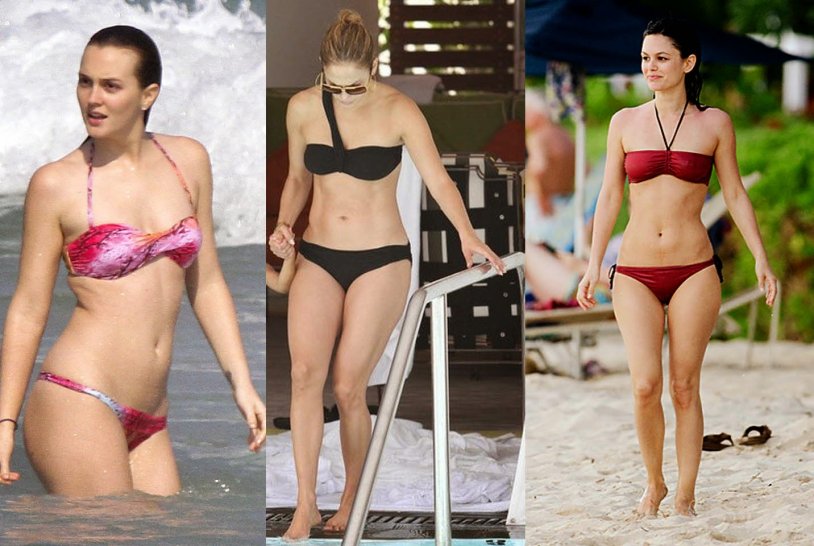 Actresses with a figure triangle