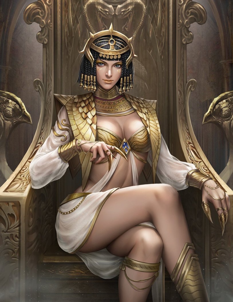 Queen Cleopatra on the throne 18