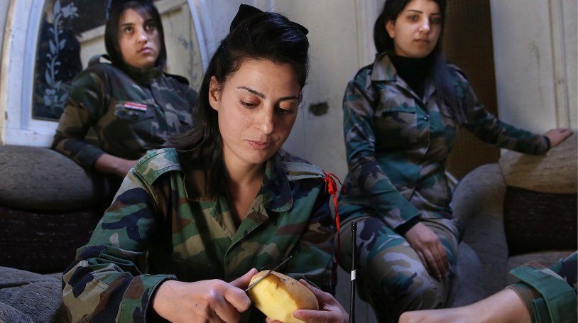 Military women in Syria