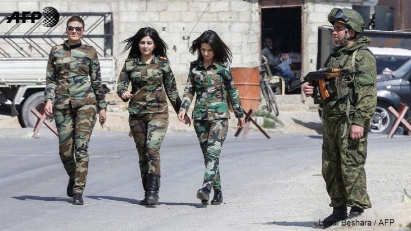 Military girls in Syria