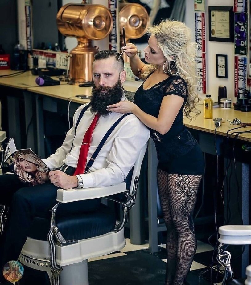 Barbershop with girls