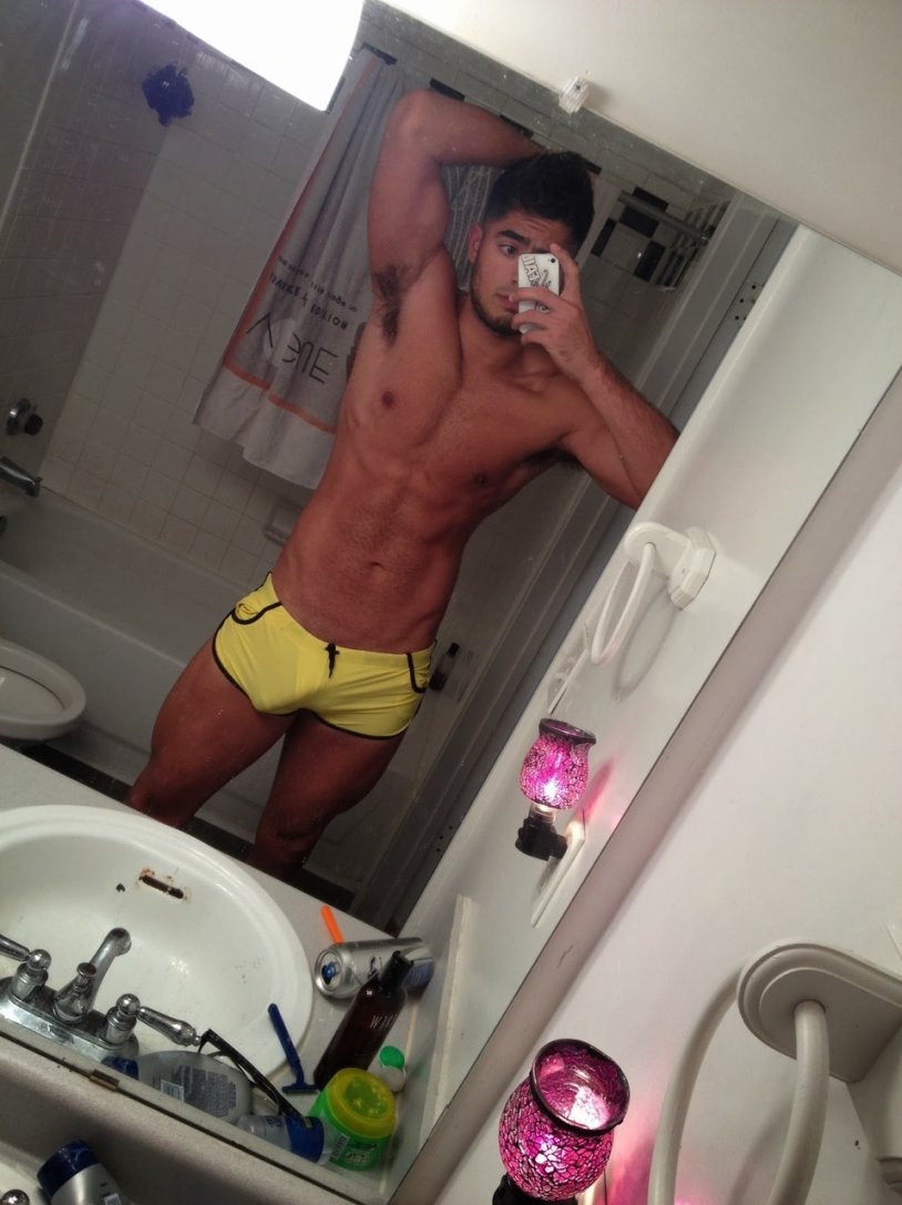 Mir in panties by the mirror