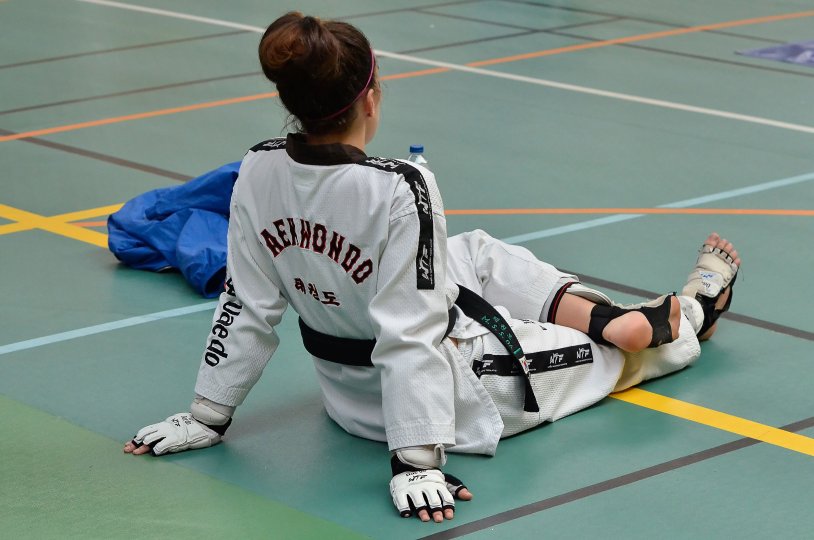 Taekwondo aesthetics of a girl