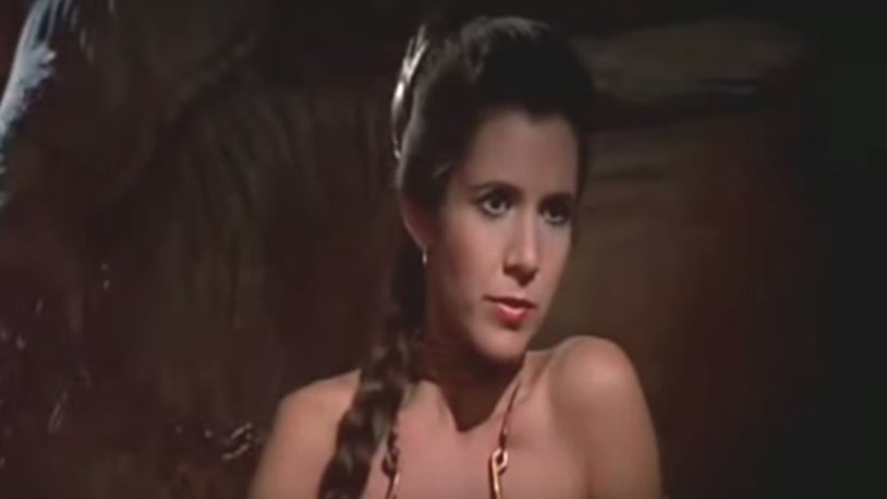 Carrie Fisher 1975 chest