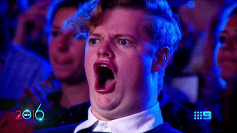 Opened my mouth in surprise