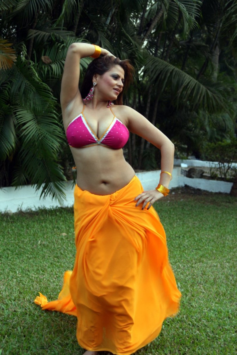 Indian Saree Bra Navel