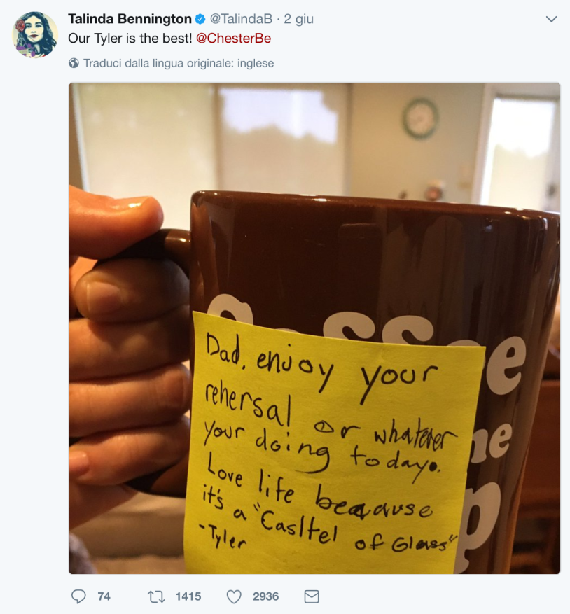 The inscription on the Cheser Bennington mug wrote a note by a son