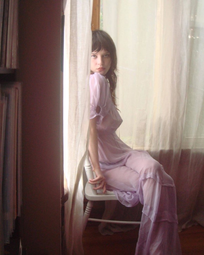 Girl in a transparent nightie