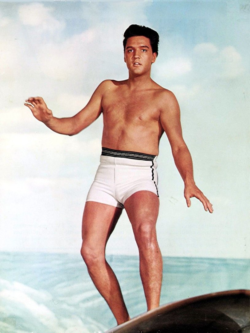 Elvis Presley on the beach